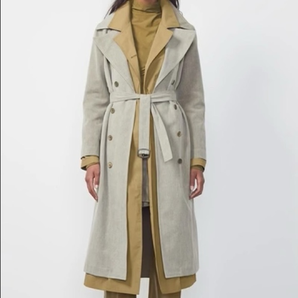 Sies Marjan Green Cotton Canvas Trench Coat